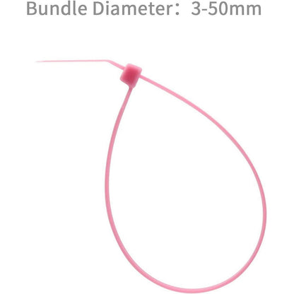 500 Rosa Kabelbinder 200mm – Robust & UV-Beständig