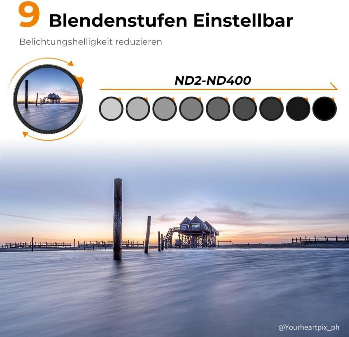 82mm Nano-X ND2-400 Vario ND Filter mit PU-Leder