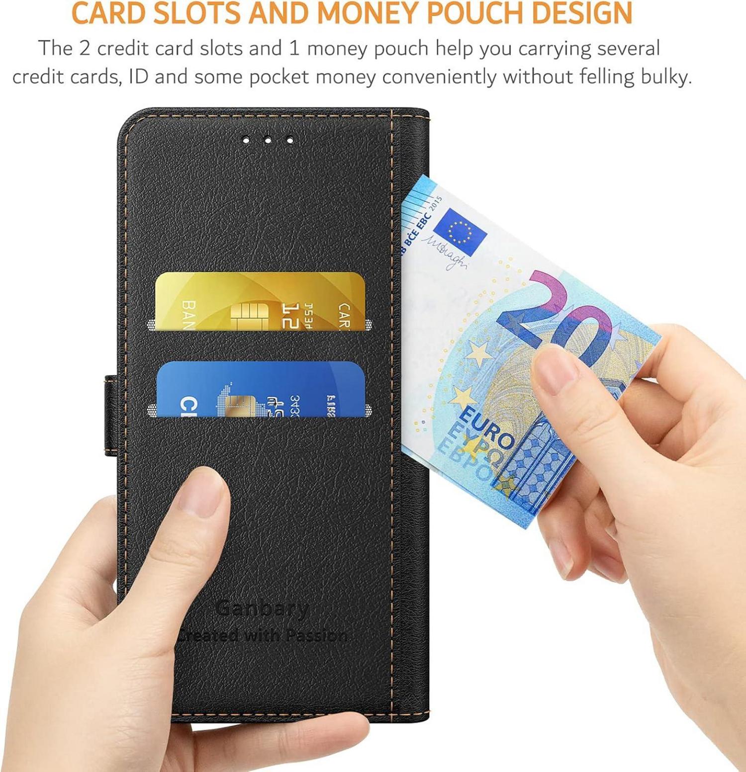 Handyhülle Xiaomi Poco X3 Pro/NFC Leder Case schwarz Standfunktion