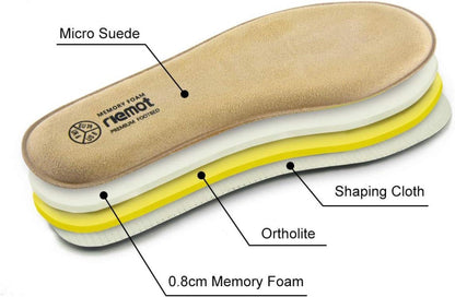 Memory Foam Einlegesohlen für Damen Herren - Weiche Schuheinlagen für Sport, Freizeit - Gr.36-47