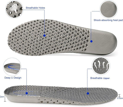 Sport Komfort Einlegesohlen für Herren Damen - Atmungsaktiv Dämpfung Arch Support Gr.36-47