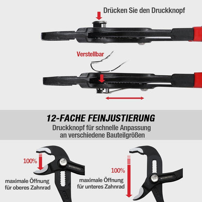 Profi Wasserpumpenzange 305mm Cr-V Stahl verstellbar