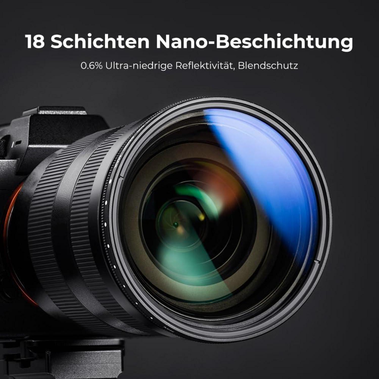 39mm ND Filter Slim Variabler Graufilter ND2-400 (1-9