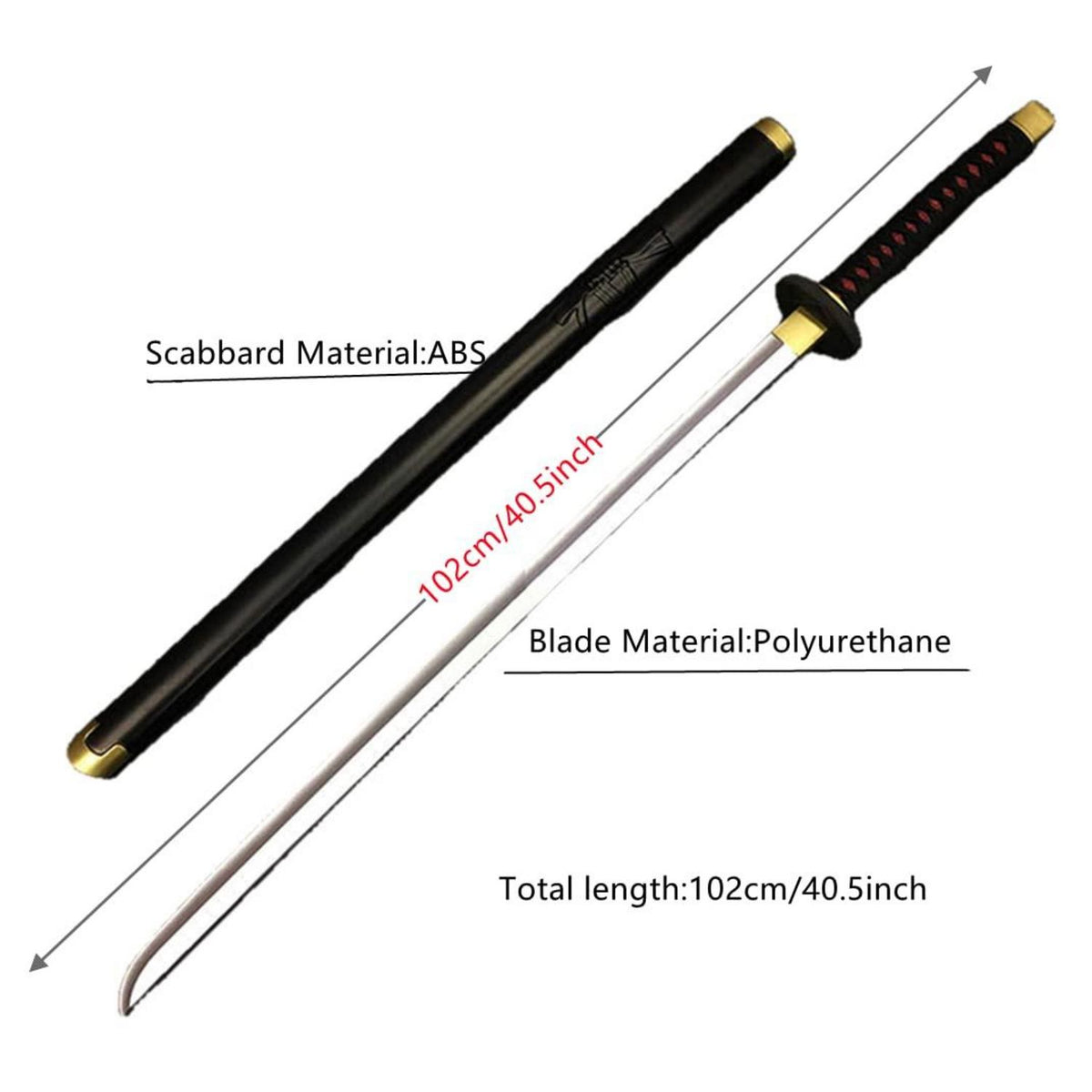 Halloween Cosplay Roronoa Zoro Sword Katana Samurai