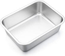 Joyfair Edelstahl Auflaufform Rechteckig 32x25x8cm für Lasagne Brownie