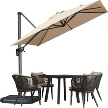 Sonnenschirm Ampelschirm 250x250 cm Kurbel 360° drehbar Beige