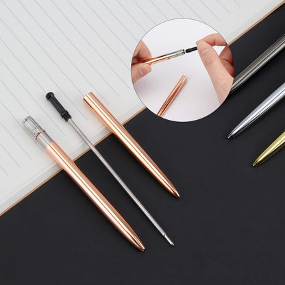 Premium Metall Kugelschreiber Set, schwarze Tinte, Büro/Geschenk, 4 Stück