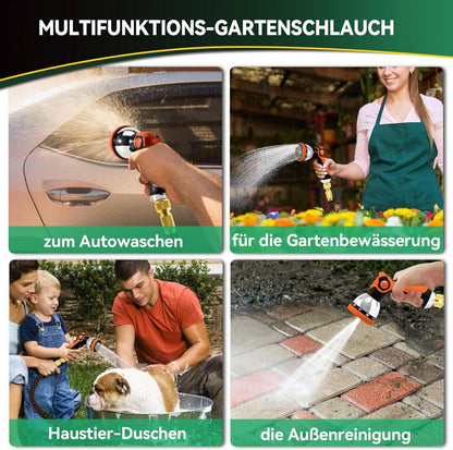 Flexibler Gartenschlauch 30m Latex Wasserschlauch 3450D 3/4 1/2 Zoll Düse
