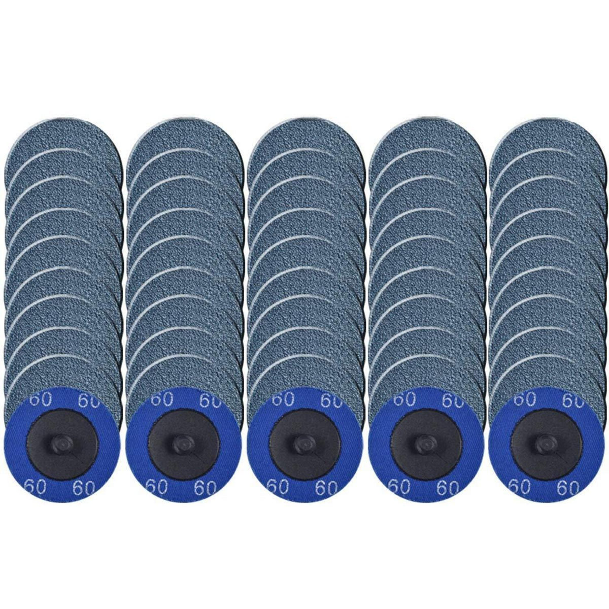 Schnellwechsel-Schleifscheiben 50er Set P60 5,1 cm Zirkonia