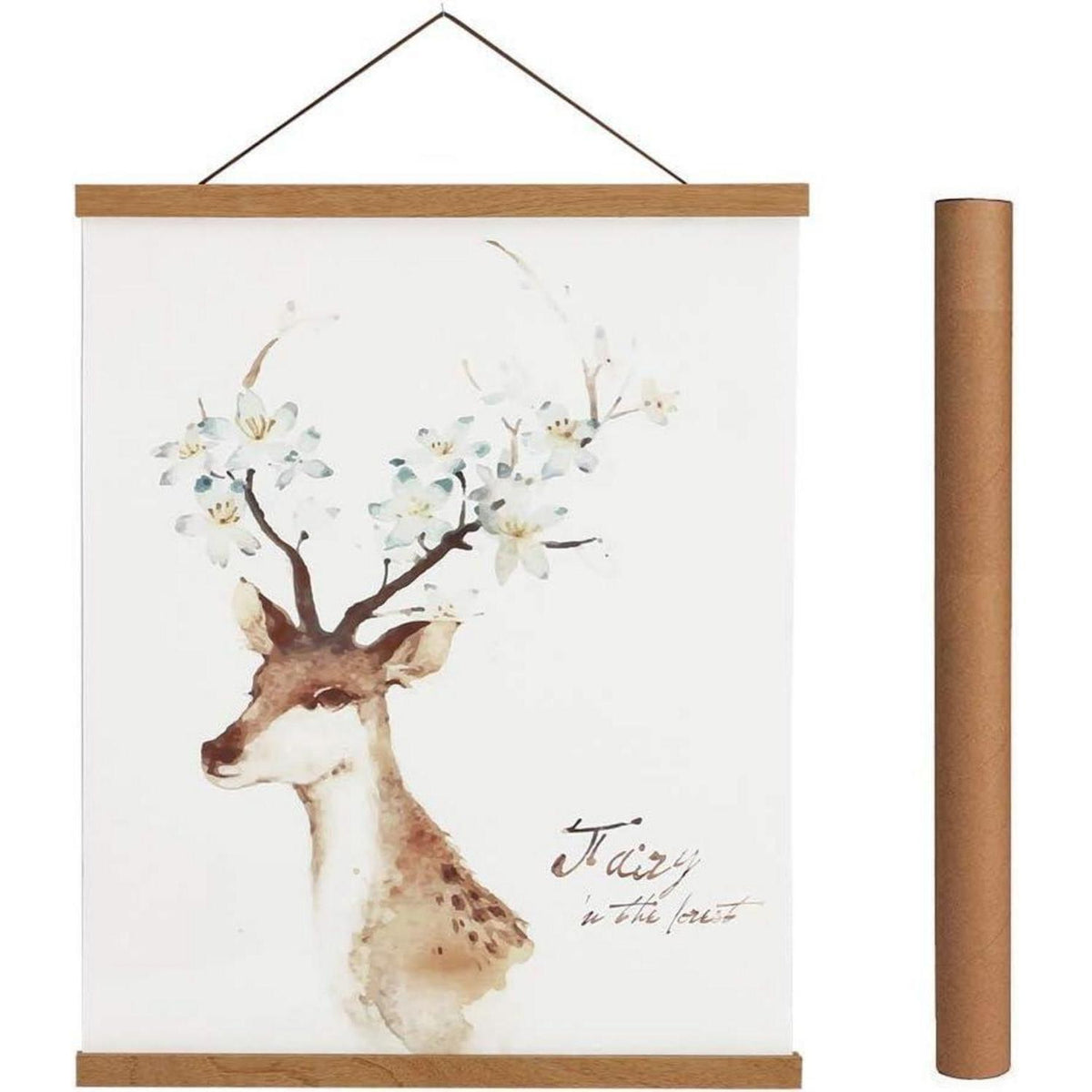 Magnetische Posterleiste Teak 120cm, Holz Bilderrahmen zum Aufhängen