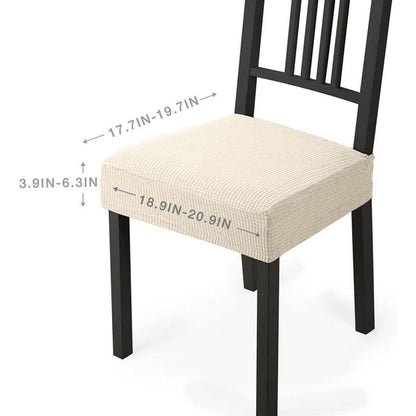 Stuhlhussen 4er-Set Elastisch Cremeweiß Modern