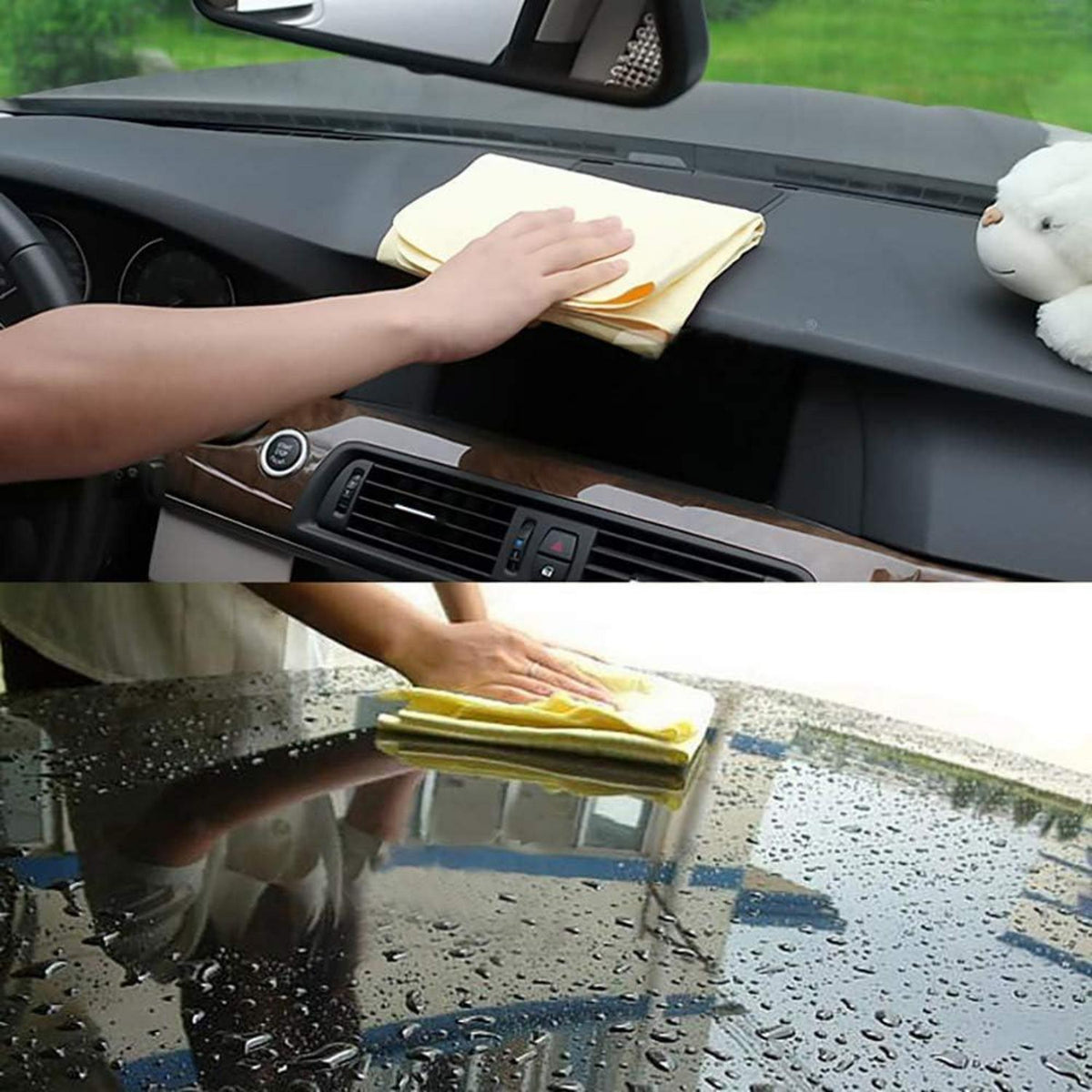 Premium Auto Trockentuch Fensterleder – Super saugfähig & langlebig