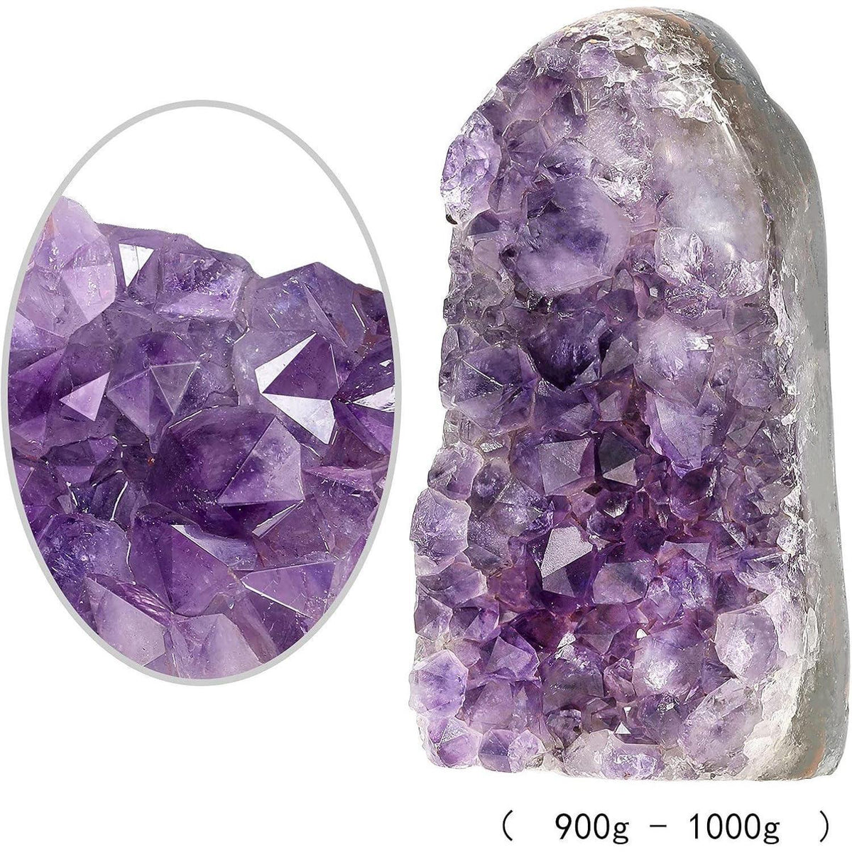 Große Amethyst Druse Rohstein mit Ständer 900-1000g