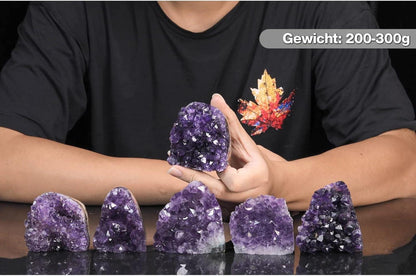 Natürlicher Amethyst Druse Groß Kristall Cluster Quarz Stein