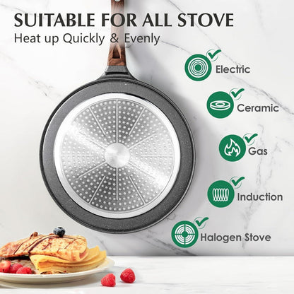 Crepe Pfanne 26cm Antihaft Granit Induktion