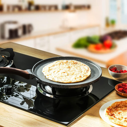 SENSARTE Crepe Pfanne 26cm Antihaft Granit Induktion PFOA-frei
