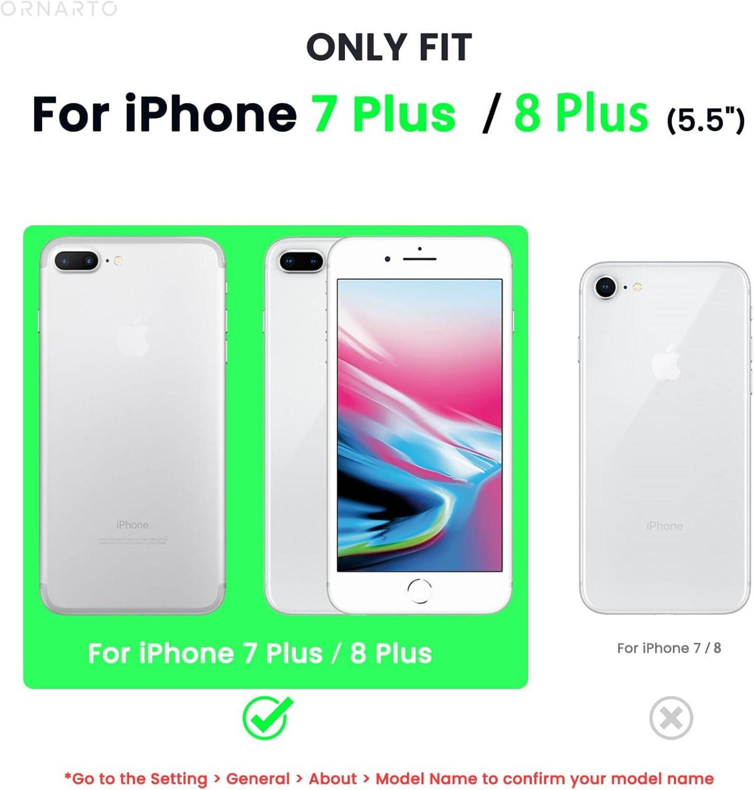 ORNARTO iPhone 8 Plus / 7 Plus Silikon Case - Ultra Dünn