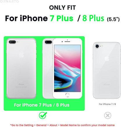 ORNARTO iPhone 8 Plus / 7 Plus Silikon Case - Ultra Dünn