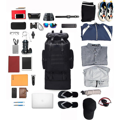 100L Trekkingrucksack Herren Wasserdicht Molle Taktisch Schwarz