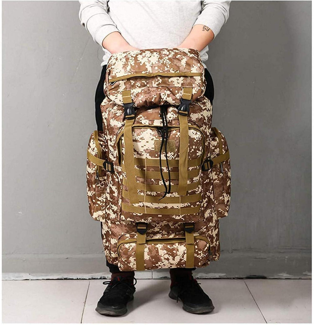 Wasserdichter großer Camouflage Rucksack 80l Survival Outdoor Military
