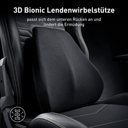 AutoFull C3 Gaming Stuhl Ergonomisch Lordosenstütze Grau