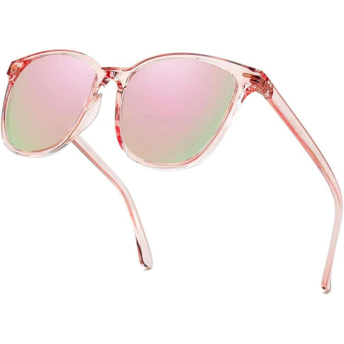 Große Damen Sonnenbrille polarisiert UV400 quadratisch Pink