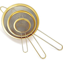 Edelstahl Gold Mesh Sieb Set