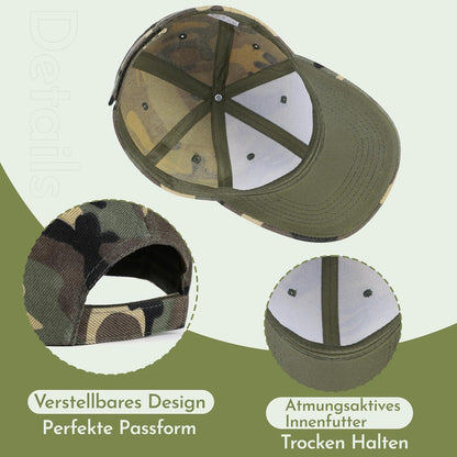 Baseball Cap Kinder – Camouflage Grün, 3-8 Jahre