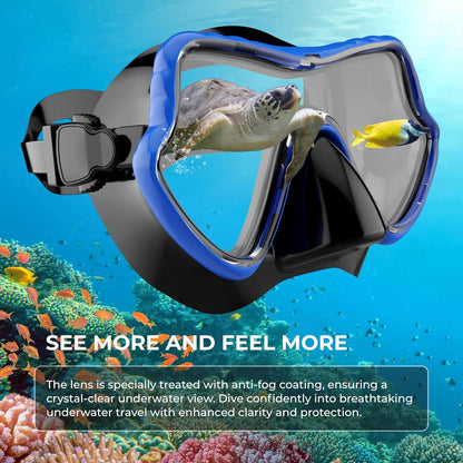 Schnorchelset Erwachsene Tauchermaske Trockenschnorchel Airflow Tech