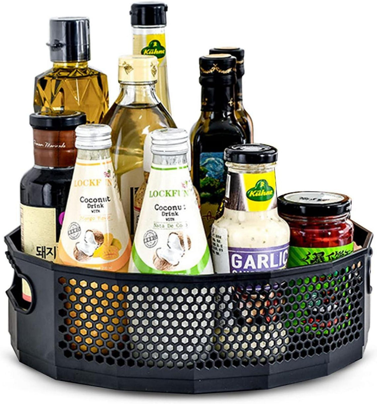 Drehteller Lazy Susan in Wabenform für Küchenorganisation