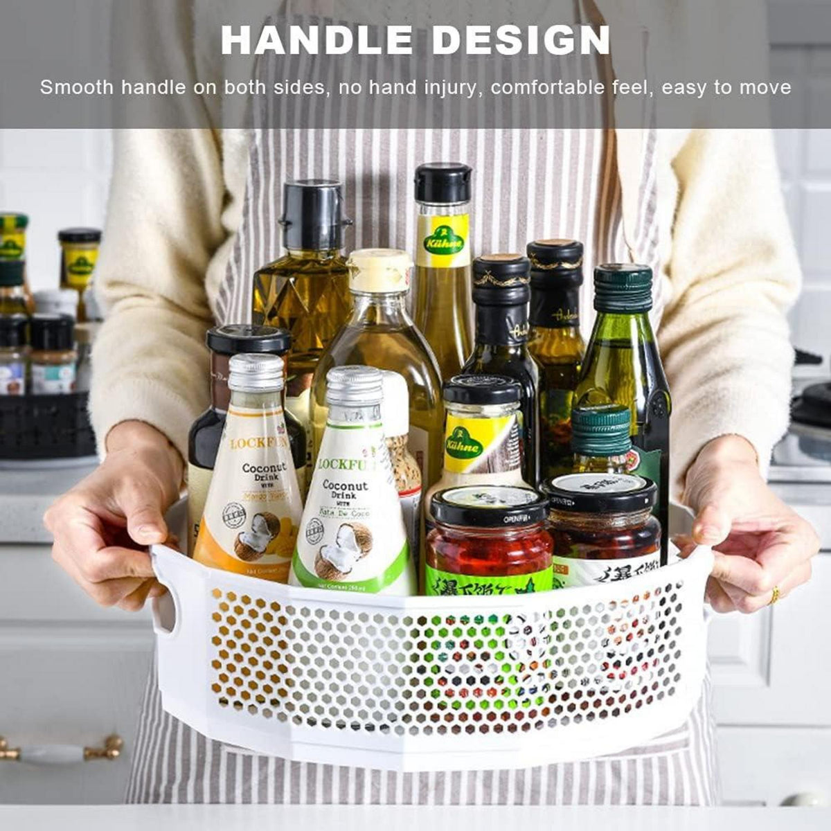 Drehteller Lazy Susan in Wabenform 360° Rotierender Obstständer