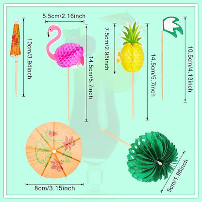 60 Stücke Cocktail Dekoration Cocktailspieße Schirmstäbchen