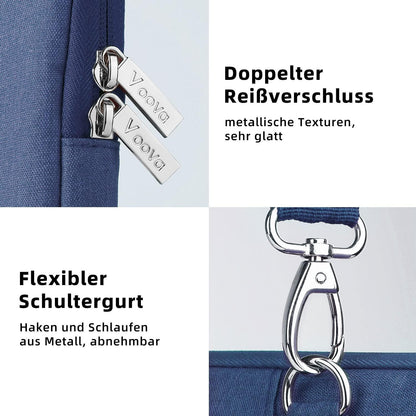 Voova Laptoptasche 13,3 14 Zoll Wasserdicht Stoßfest Blau