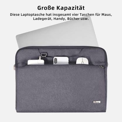 Voova Laptoptasche 13 13,3 14 Zoll Wasserdicht Stoßfest Grau