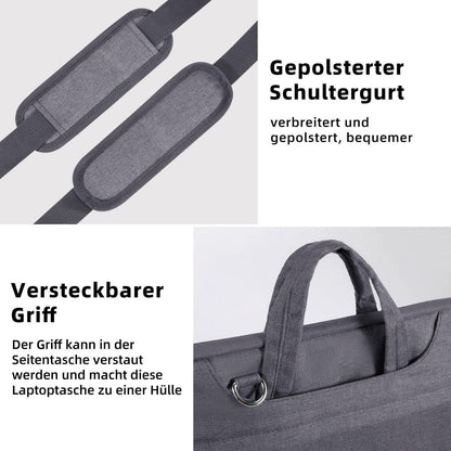 Voova Laptoptasche 13 13,3 14 Zoll Wasserdicht Stoßfest Grau