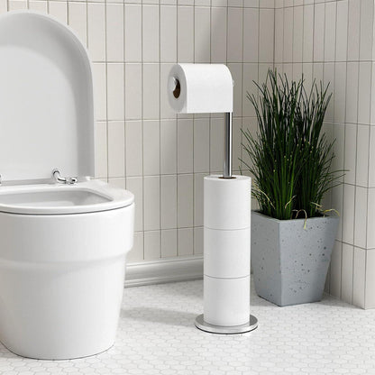 Toilettenpapierhalter Edelstahl Stehend ohne Bohren Wasserdicht Halterung 5