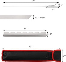 Dicunoy Edelstahl Grillspieße Set BBQ 43cm Schaschlickspieße