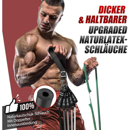 Fitnessbänder Set 150lbs 200lbs 250lbs 5 Stärken, Tragbarer