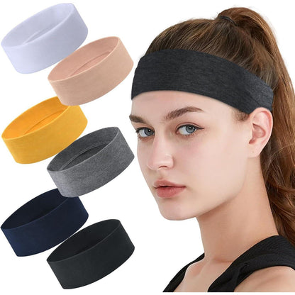 Sport Stirnband Unisex 6er Set Bunt Elastisch Dünn Anti-Rutsch