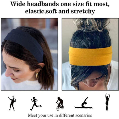 Sport Stirnband Unisex 6er Set Bunt Elastisch Dünn Anti-Rutsch