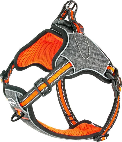ThinkPet No-Pull Reflektierendes Step-in Hundegeschirr Orange
