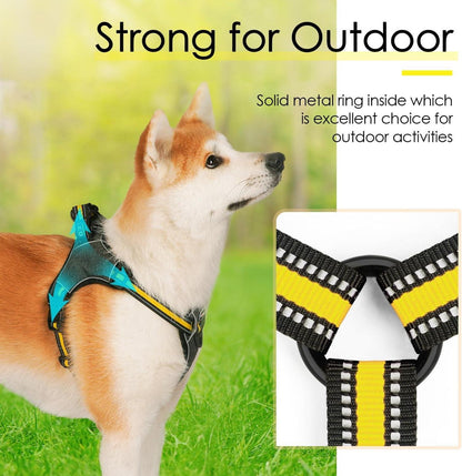 ThinkPet No-Pull Hundegeschirr Reflektierendes Atmungsaktives Gelb S (1er