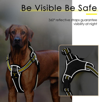 No-Pull Ausbruchsicheres Hundegeschirr Gelb S