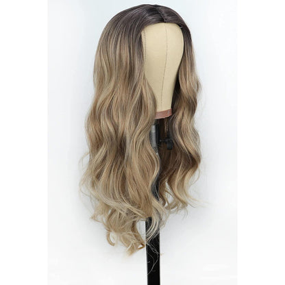 Lange braun-blonde Ombre Welle Perücke für Damen & Cosplay
