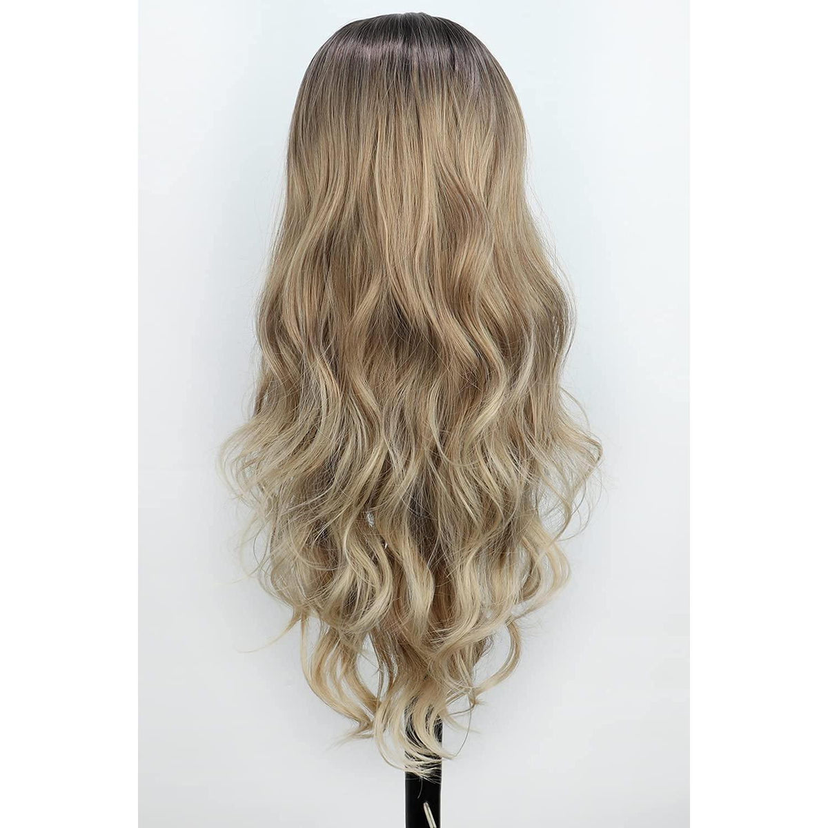 Lange braun-blonde Ombre Welle Perücke für Damen & Cosplay