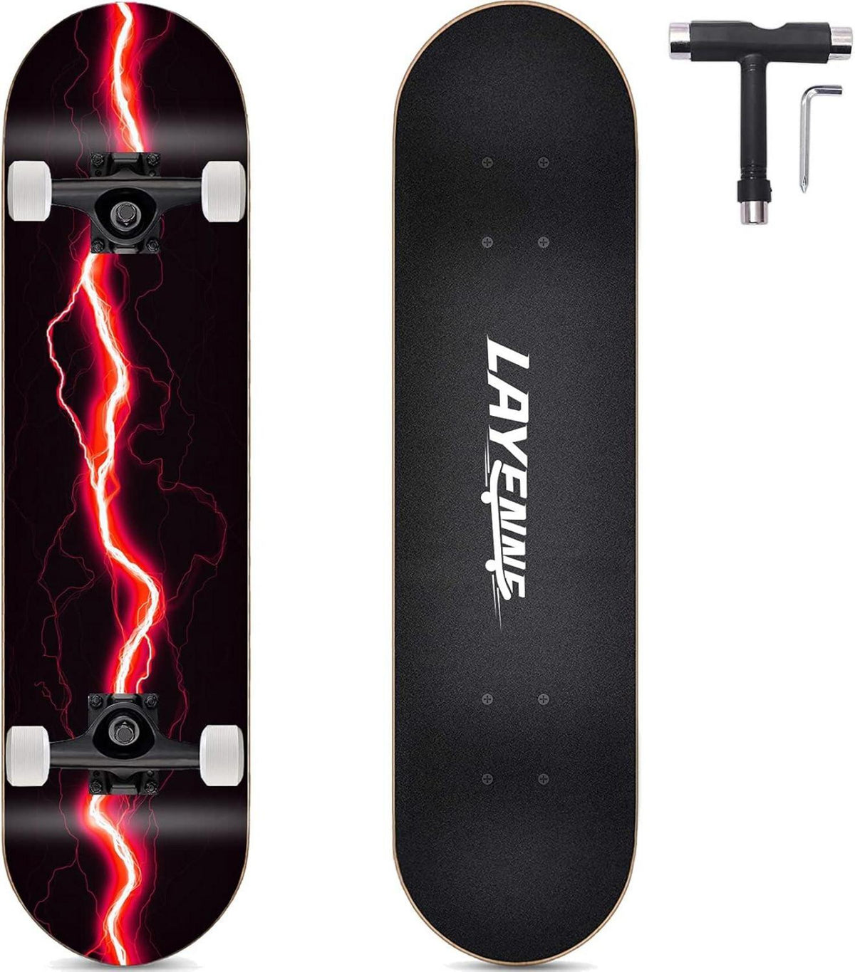 Skateboard Blitz 31 x 8 Zoll 8-lagiges Ahornbrett symmetrisch geneigt