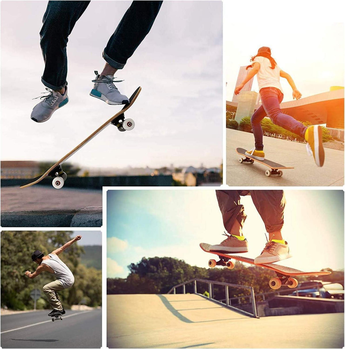 Skateboard Blitz 31x8 Zoll 8-lagiges Ahornbrett Geneigt für Jungen Mädchen Jugendliche Erwachsene Anfänger