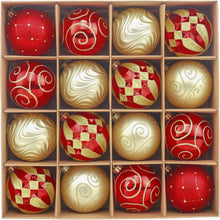 Valery Madelyn Weihnachtskugeln 16 Stück 8CM Rot Golden