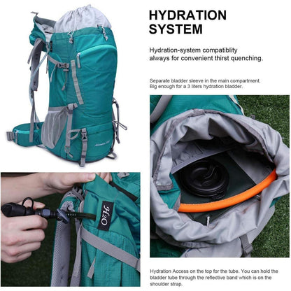 Trekkingrucksack 55L mit Innenrahmen – Lake Green