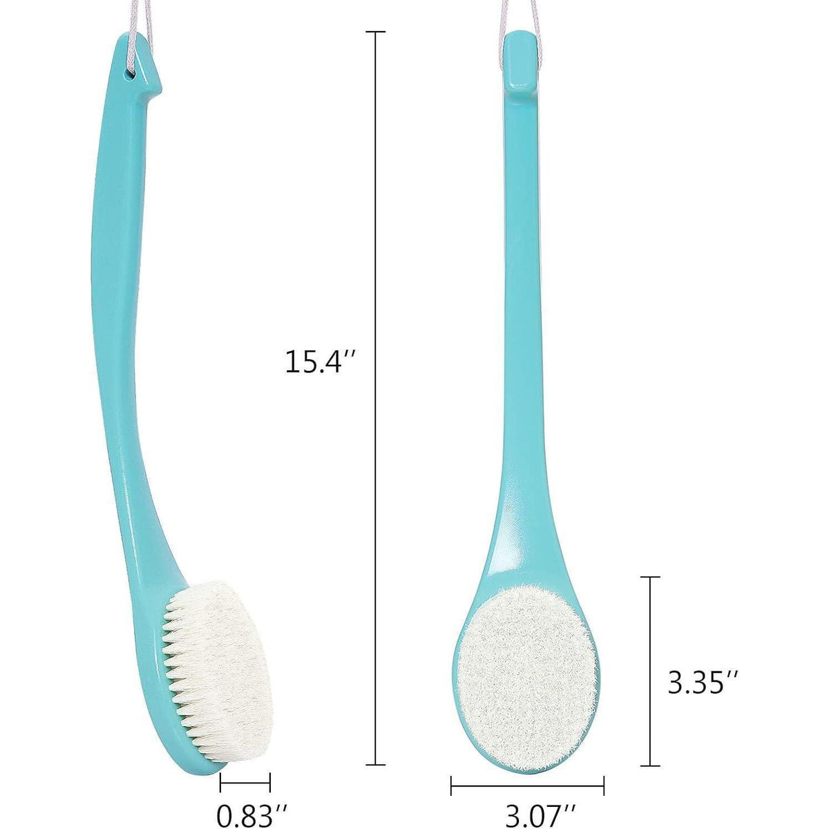 Duschbürste mit langem Griff, olivgrün, hygienisch und schimmelresistent